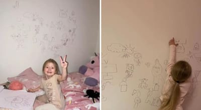 Дочь изрисовала стены в комнате: неожиданная реакция матери привела интернет в восторг