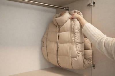 Как разместить длинный пуховик в маленьком шкафу – хитрость на миллион 