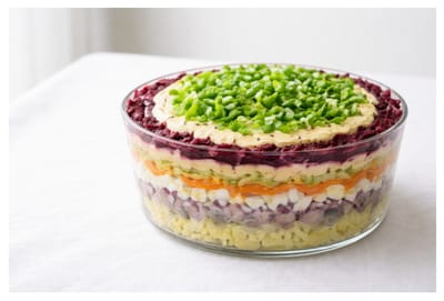 Весенняя «шуба», от которой не толстеешь — лёгкий вариант любимого салата