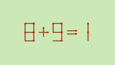 Эта головоломка покорится только асам: переставьте 1 спичку в 8+9=1