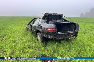 машина съехала в кювет