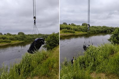 утонул автомобиль