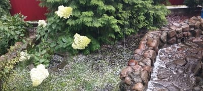 Фотофакт. На Слоним обрушился град