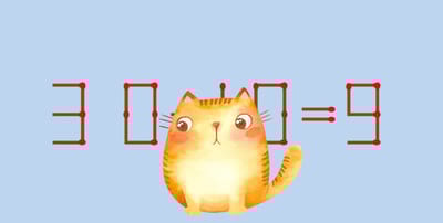 Головоломка для гениев математики: переставьте 1 спичку в 30:10=9 за 25 секунд
