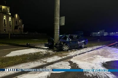Ночное ДТП в Гродно: водитель потерял сознание за рулём