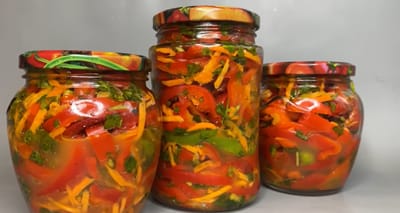 Очень удачный рецепт: болгарский перец по-корейски на зиму