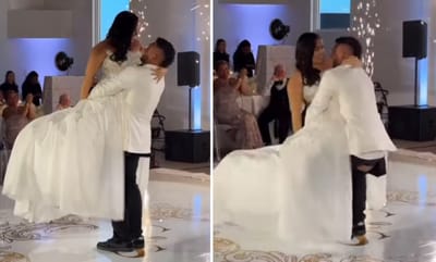 Такого конфуза на свадьбе еще не было: жених едва дотанцевал первый танец с невестой