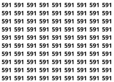 Тест на IQ: найдите в море чисел 591 другие числа всего за 20 секунд