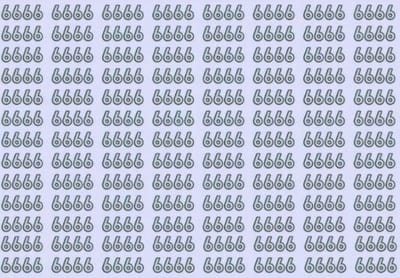 Тест на IQ: сможете ли вы обнаружить цифру 9 среди множества чисел 6666?
