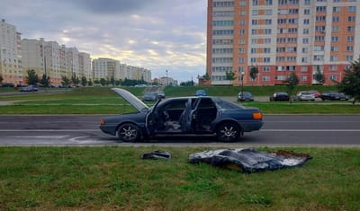 В Гродно угонщик поджег машину, испугавшись разоблачения