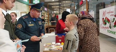 В ТЦ «Берег» сработала сигнализация: слонимчан обучали, как действовать при пожаре