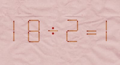Ваш мозг работает как часы? Проверьте это, переставив 1 спичку в 18:2=1 за 10 секунд