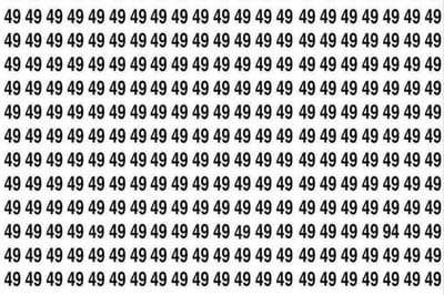 Визуальная загадка: 94 среди множества 49. Сможете заметить?