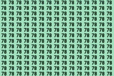 Визуальная загадка: найдите спрятанное число среди чисел 78