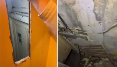 Во время ремонта хозяева случайно пробили стену под лестницей – и от увиденного по коже у них пробежали мурашки