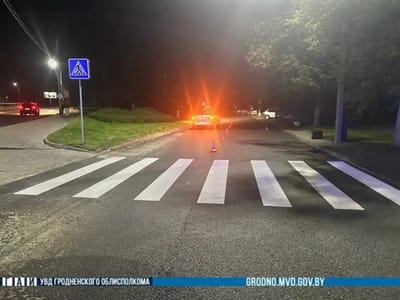Водитель «Volkswagen» наехал на подростка на пешеходном переходе в Лиде
