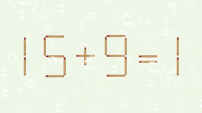 Вы мастер головоломок, если успеете переставить 1 спичку в 15+9=1 за 15 секунд
