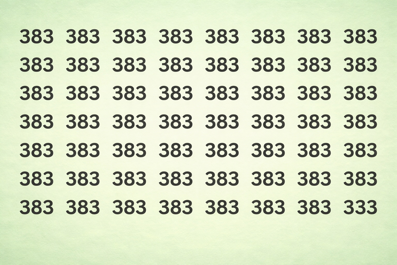 Если вы найдёте за 5 секунд число 333 — у вас зоркий глаз