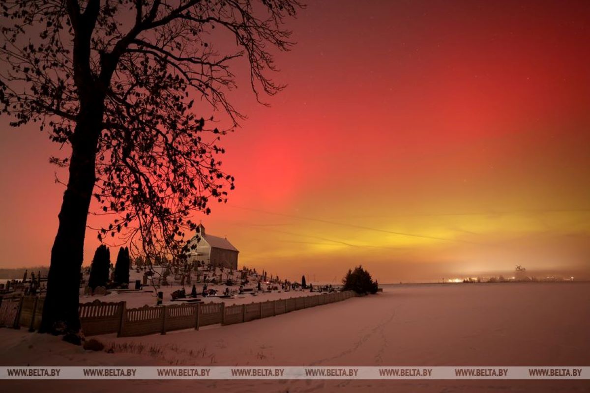 В ночь на 20 января северное сияние наблюдали по всей Беларуси – яркие фото