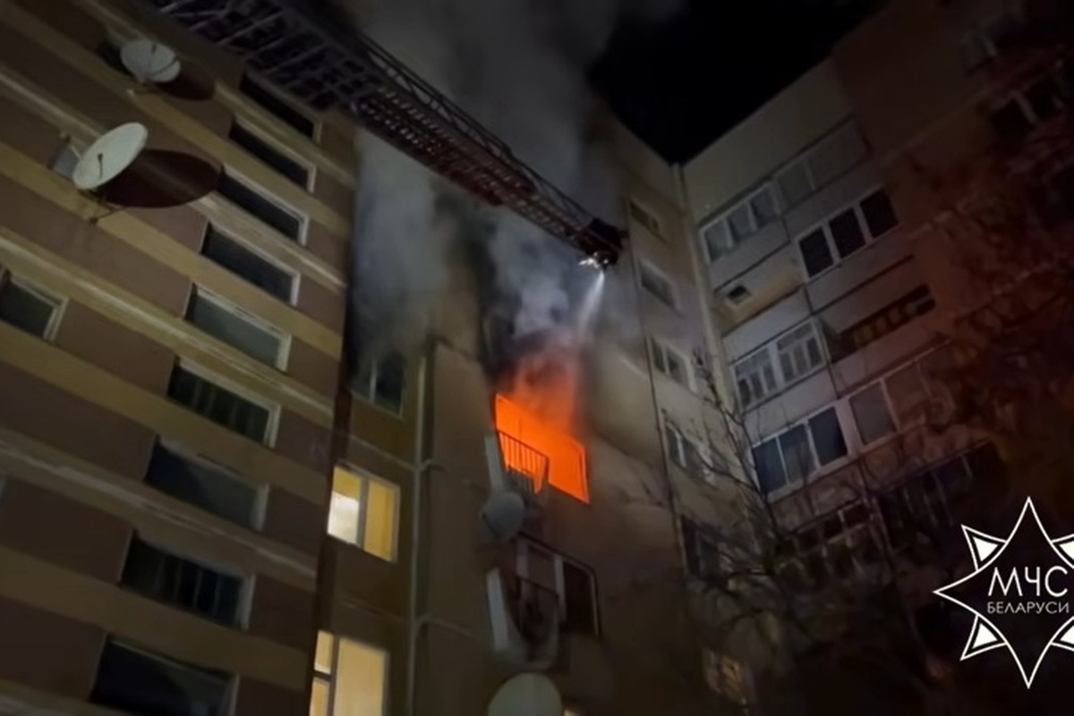 Смертельный пожар в многоэтажке произошёл ранним утром в Гродно