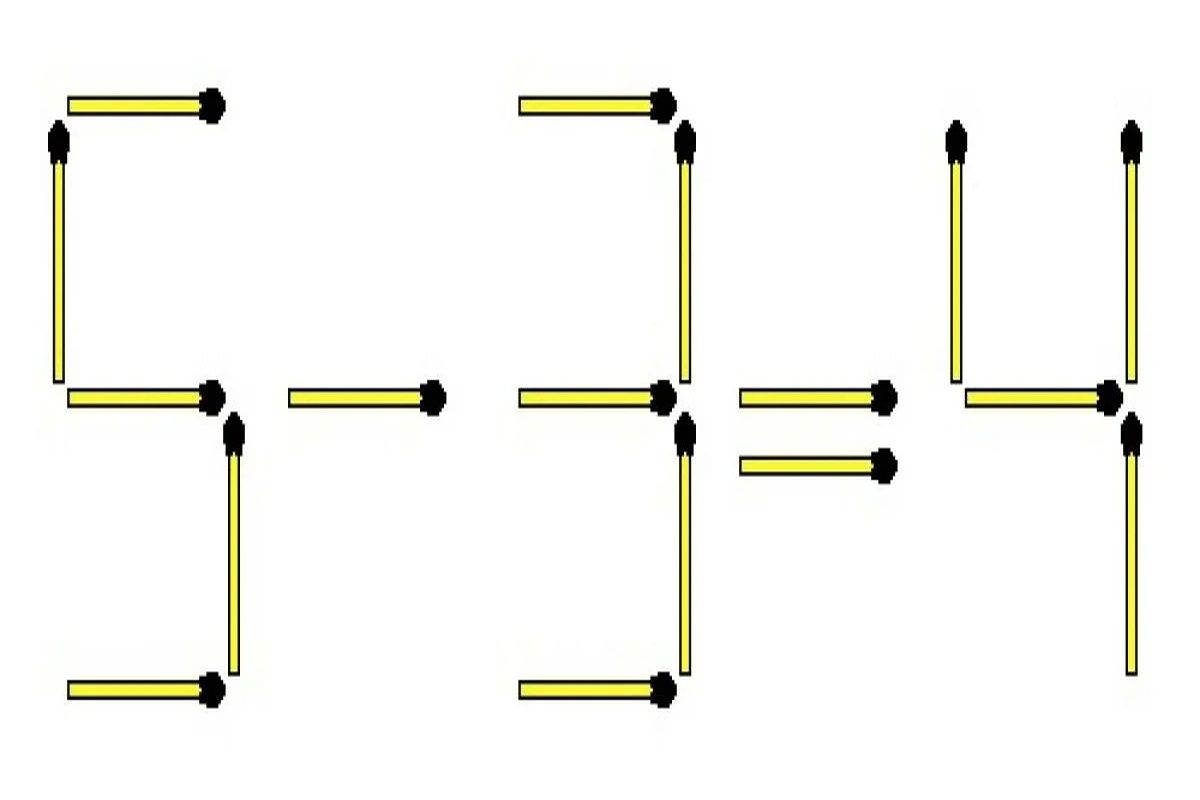 Добавьте всего 4 спички — пример станет верным. Справитесь без подсказки?