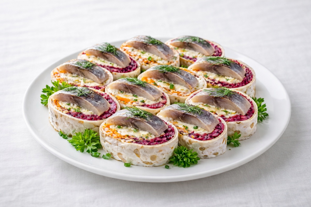 Селёдка под шубой по-новому: заворачиваю в лаваш — гости в восторге