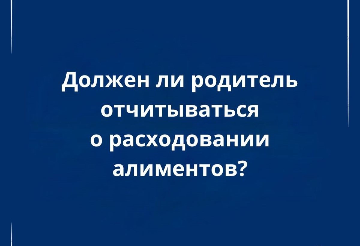 Должен ли родитель отчитываться о расходовании алиментов?