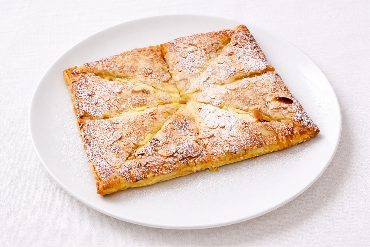 Проще не бывает: быстрый творожный пирог из готового слоёного теста