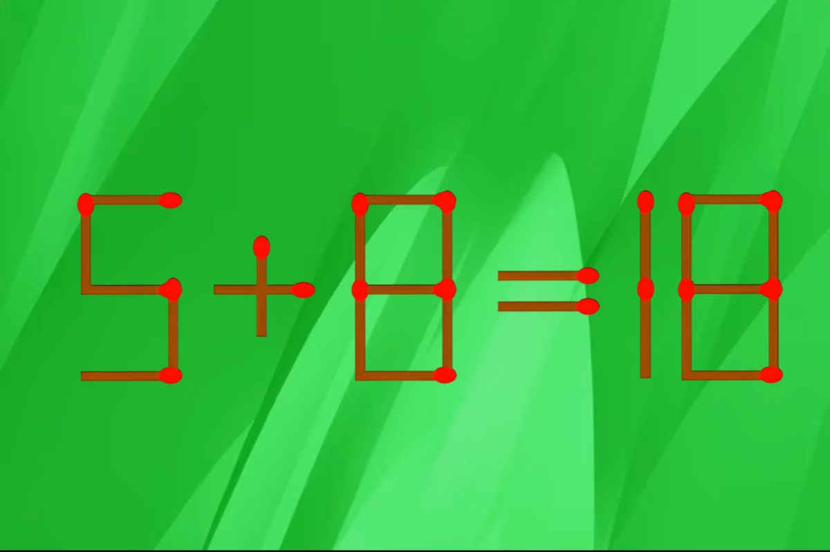 Проверьте свой интеллект: сможете ли вы исправить равенство за 15 секунд одной спичкой?