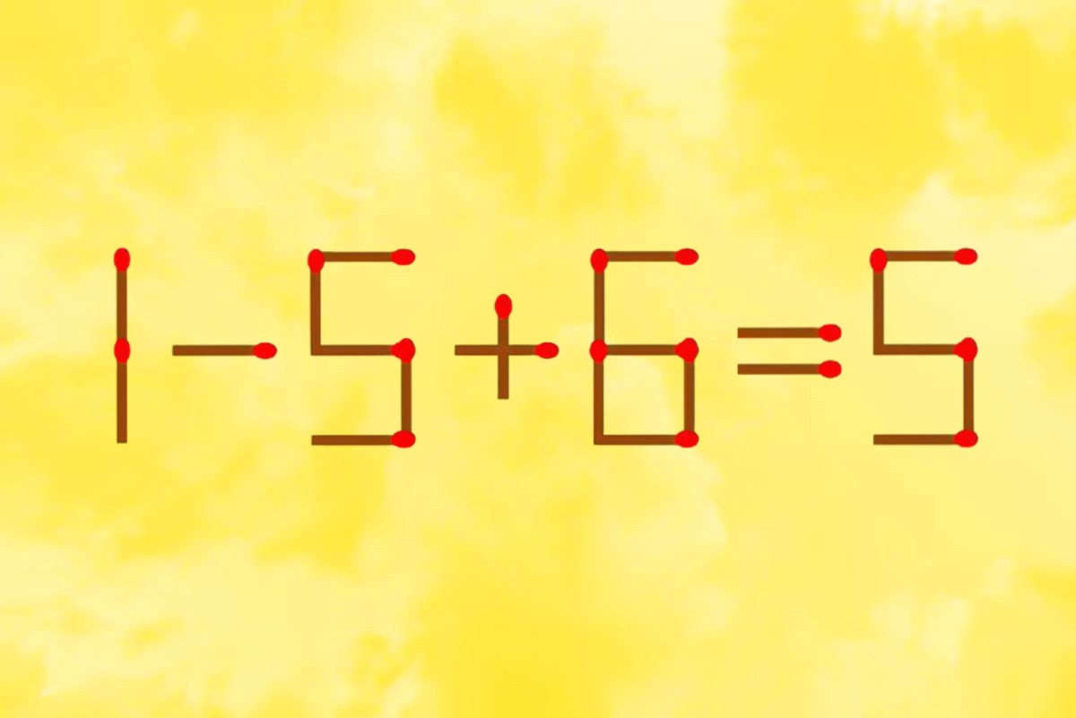Задача для настоящих математиков: исправьте равенство за 12 секунд одной спичкой!
