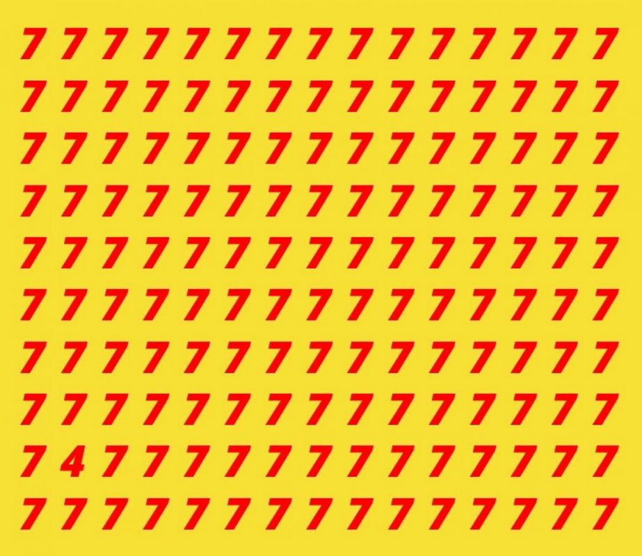 Вирусный тест на внимательность: сможете ли вы заметить цифру 4 за 7 секунд