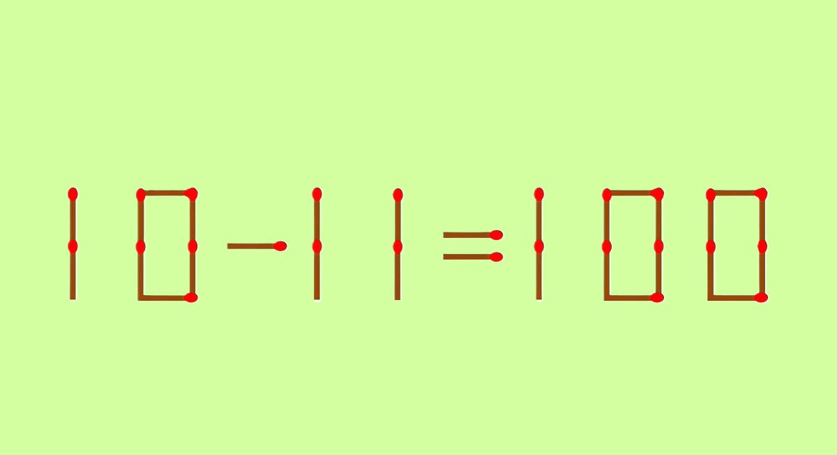 Проверьте свою сообразительность за несколько секунд: решите головоломку 1 спичкой