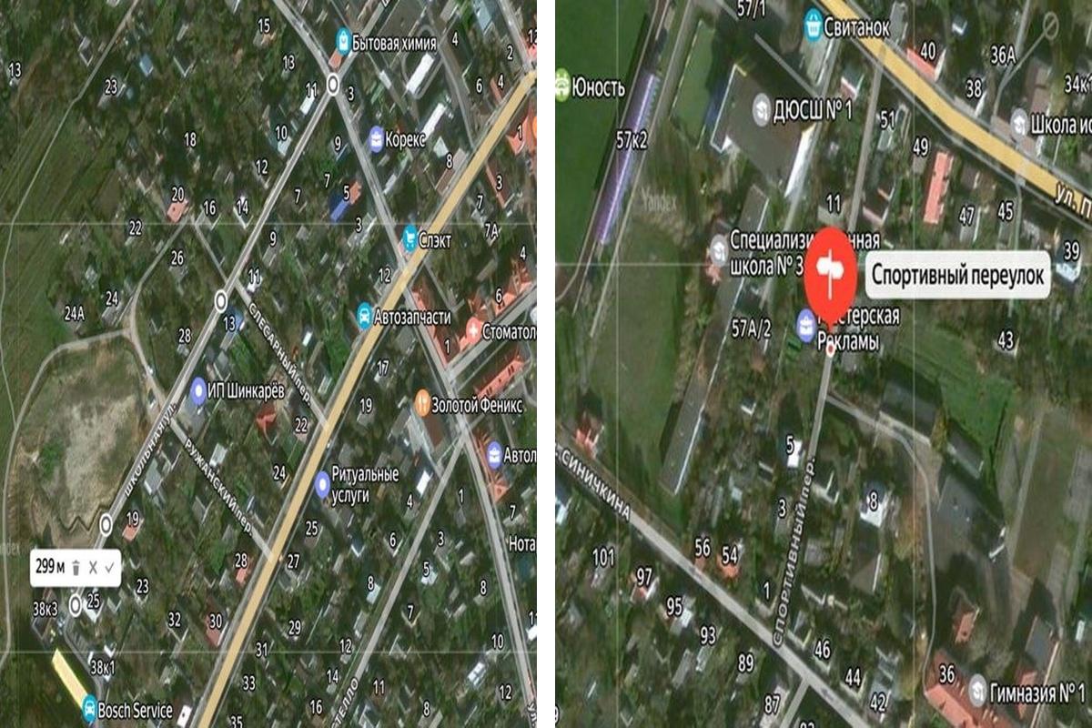 Схема улично-дорожной сети города Слонима