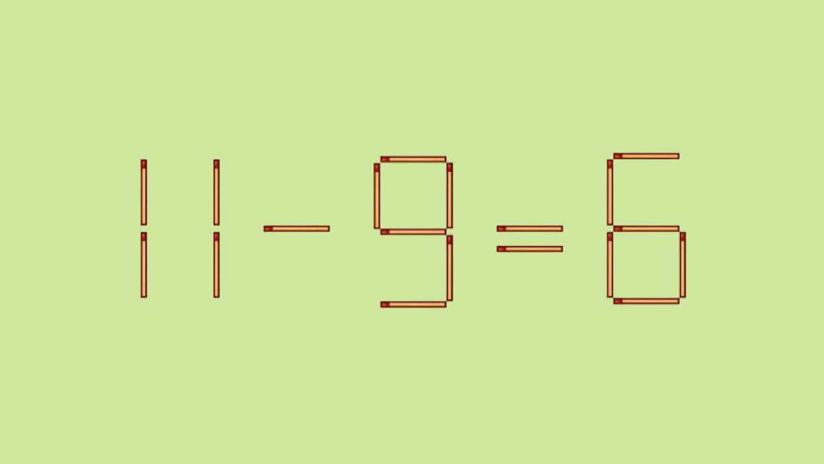 Переложите 1 спичку в 11−9=6: быстрый тест на логику