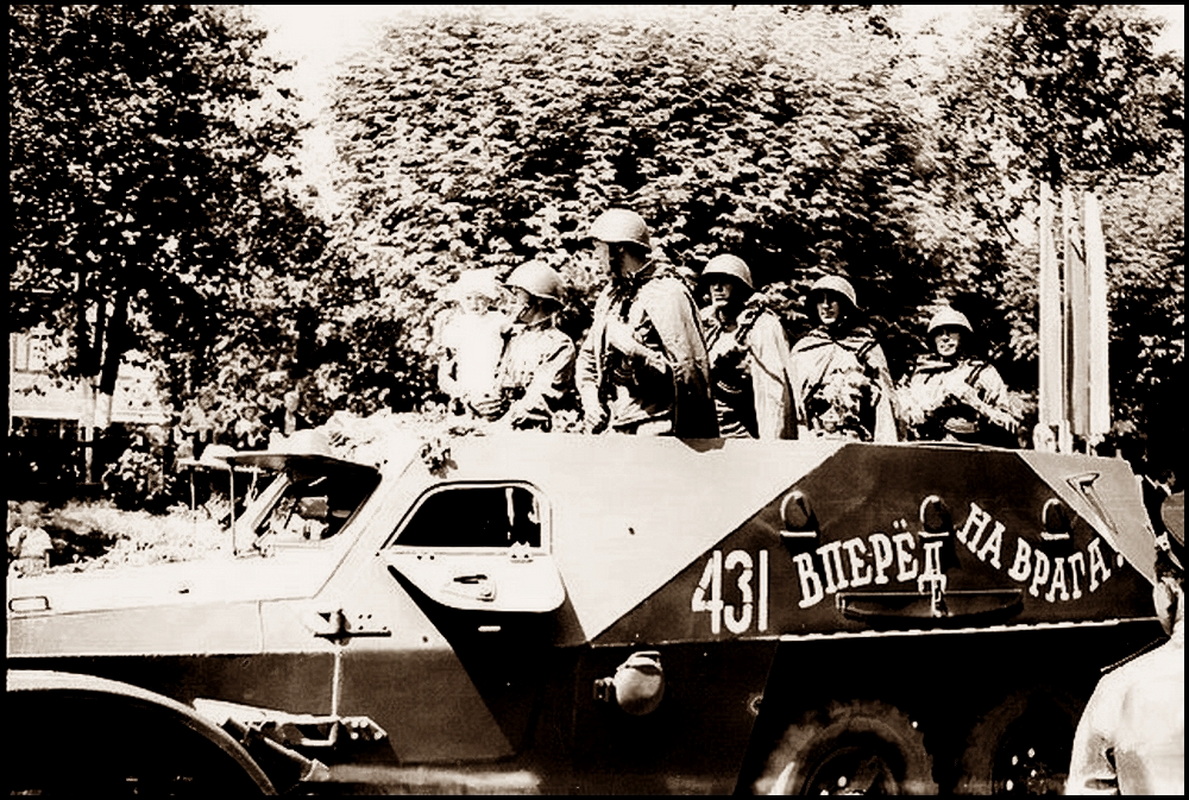 Парад в Слониме. 1969 год