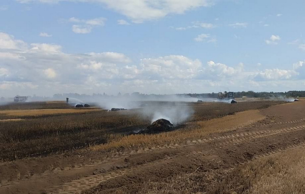 пожар в поле