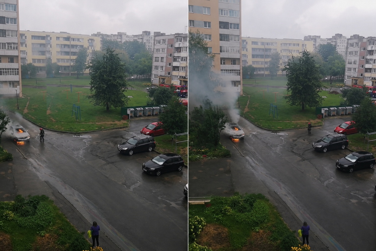 горит автомобиль