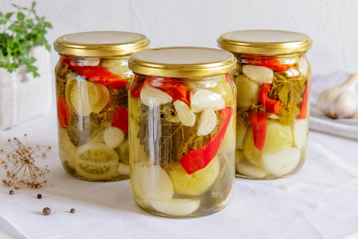 зеленые маринованные помидоры
