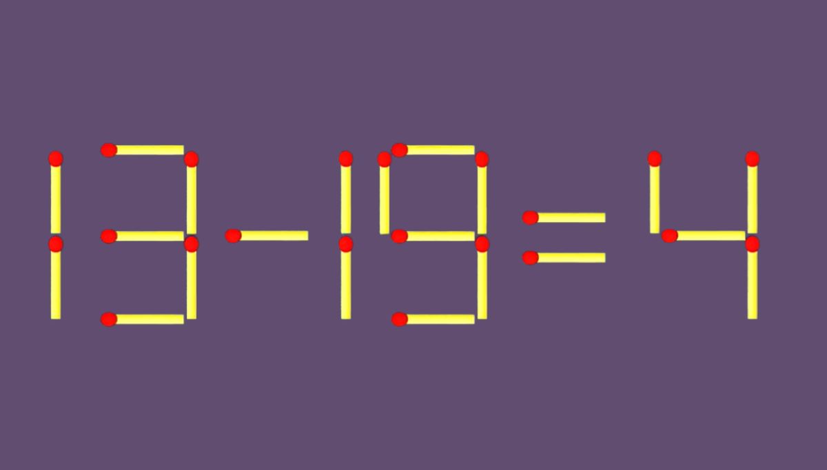 Головоломка на 9 секунд: переместите всего 1 спичку – и равенство станет правильным