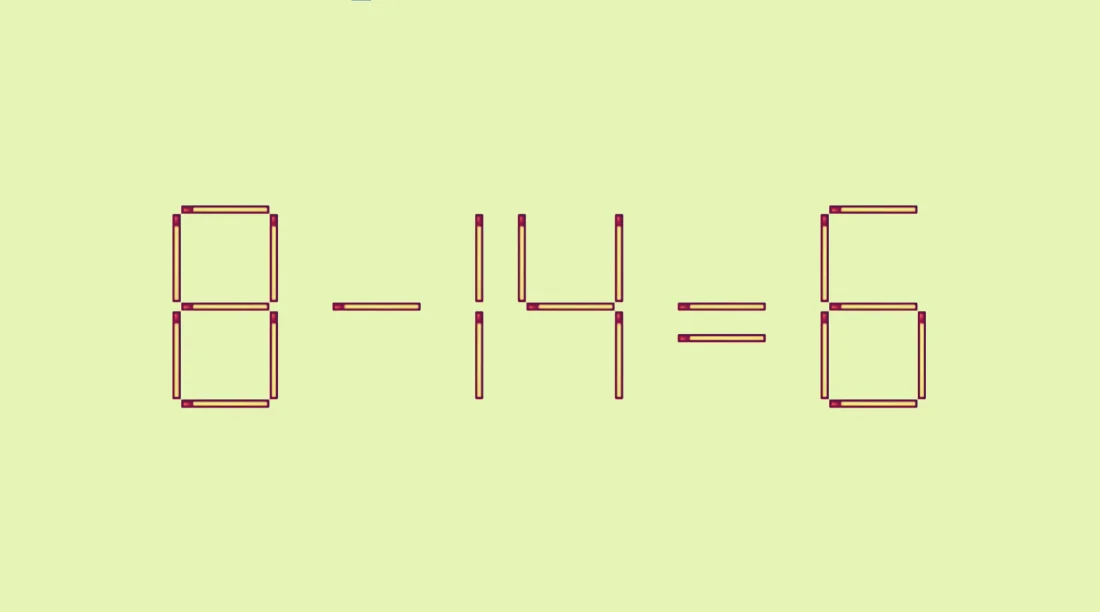 Проверьте свой ум: переставьте 1 спичку за 15 секунд!