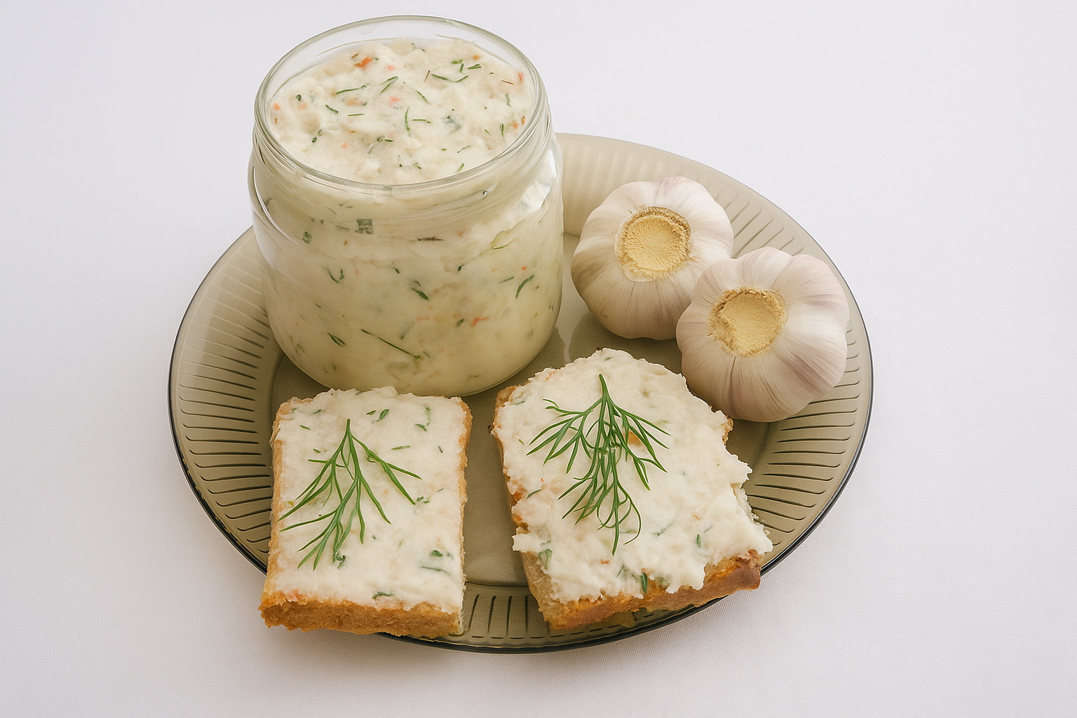 Рецепт вкусной чесночной намазки с салом