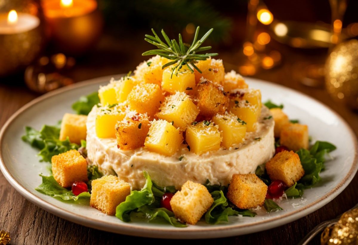 Самый новогодний салат: изумительный вкус, а готовится за 10 минут