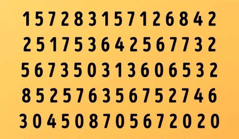 Тест на IQ: найдите цифру 9 на картинке за 9 секунд