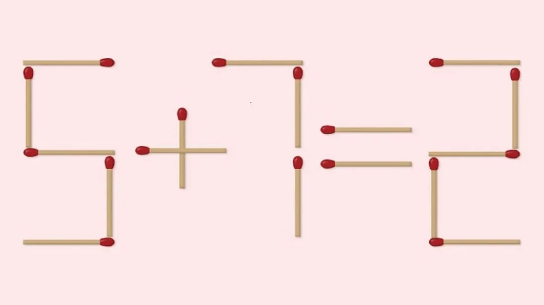 Тест на IQ: переместите 1 спичку, чтобы исправить уравнение