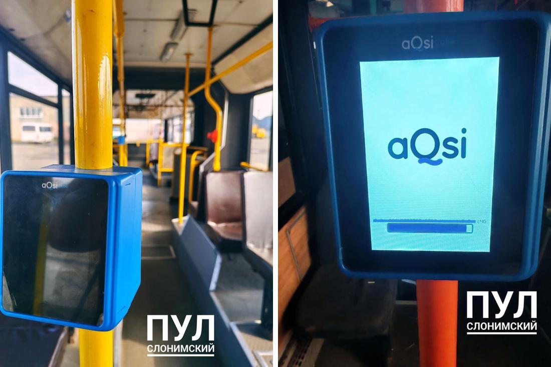 В автобусах Слонима начали устанавливать электронные средства оплаты
