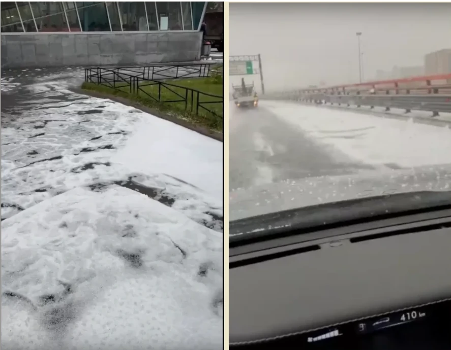 В Санкт-Петербурге выпал снег в августе