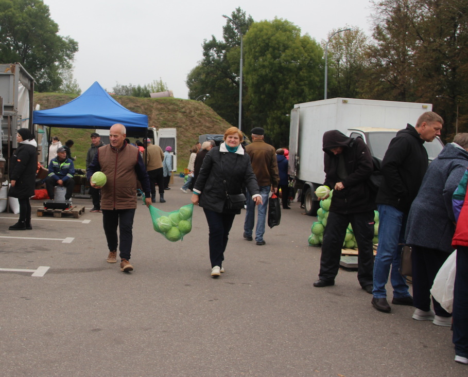 В Слониме прошла первая сельскохозяйственная ярмарка: картофель раскупили за час, покупатели остались довольны ценами