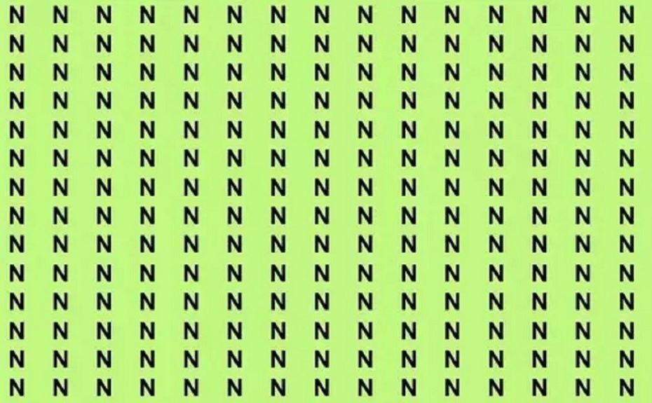 Визуальное задание: найдете ли вы другую букву на этой картинке за 10 секунд?