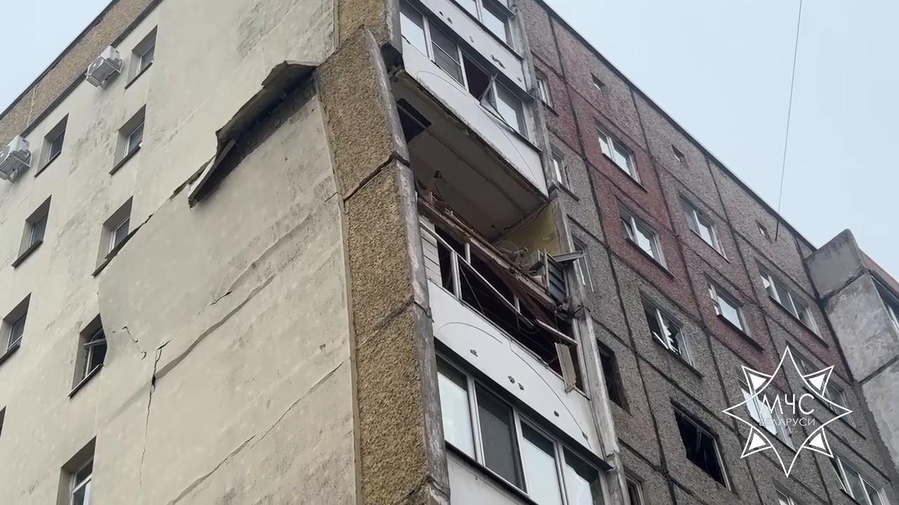 Вспышка газовоздушной смеси повредила квартиры в многоэтажке Гомеля