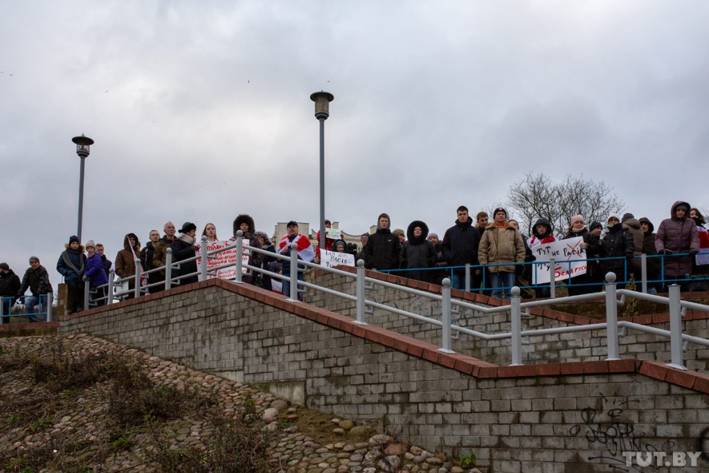 В Гродно люди вышли на акцию протеста 